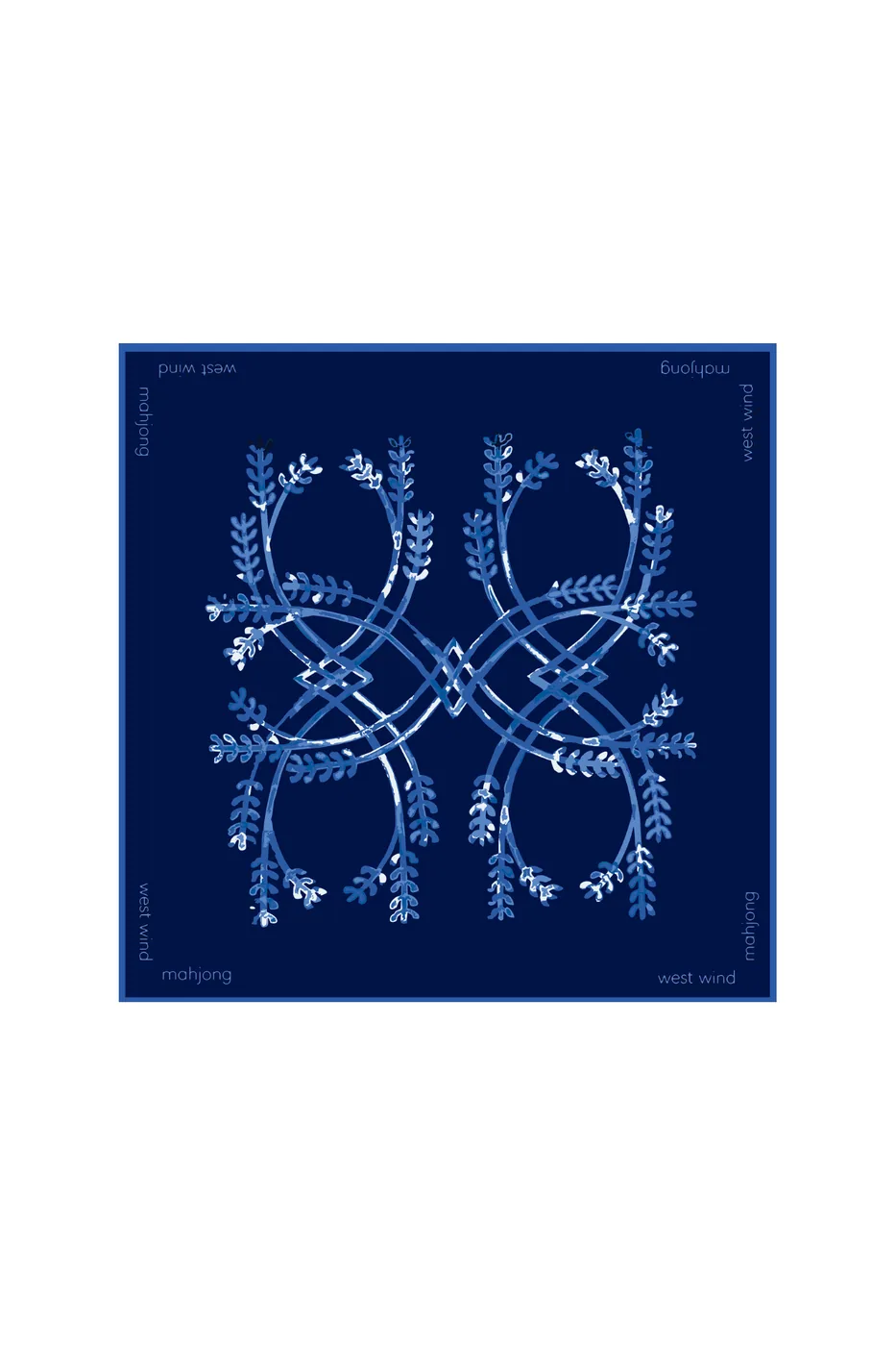 Mahjong Tile Mat - Navy