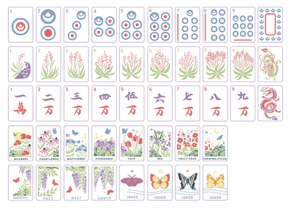 West Wind Mahjong Mairposa Tiles