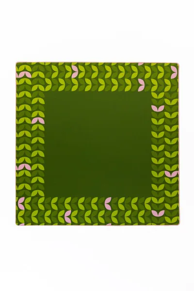 MCM Neoprene Mahjong Mat - Geo Bloom Green