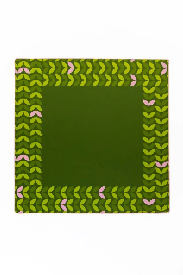 MCM Neoprene Mahjong Mat - Geo Bloom Green