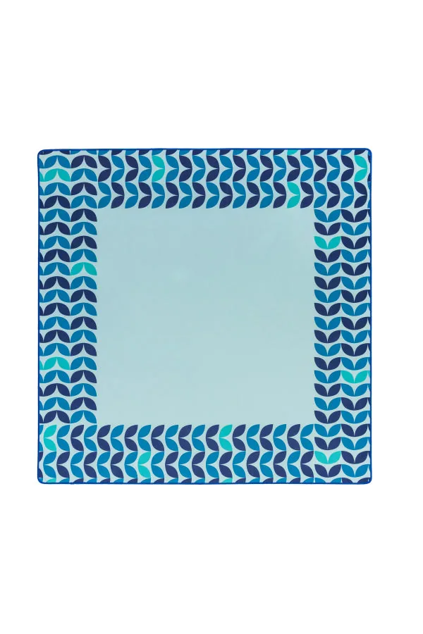 MCM Neoprene Mahjong Mat - Geo Bloom Blue