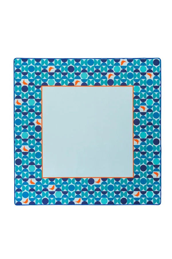 MCM Neoprene Mahjong Mat - Mod Geo Blue/Orange