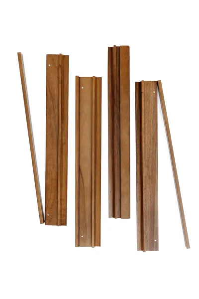 Wooden Mahjong Rack & Pusher Set - Walnut