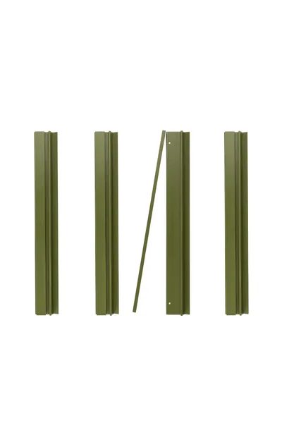 Wooden Mahjong Rack & Pusher Set - Olive Green