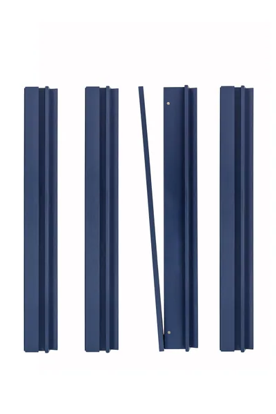 Wooden Mahjong Rack & Pusher Set - Deep Periwinkle