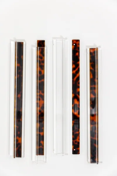 Lucite Mahjong Rack & Pusher Set - Tortoise