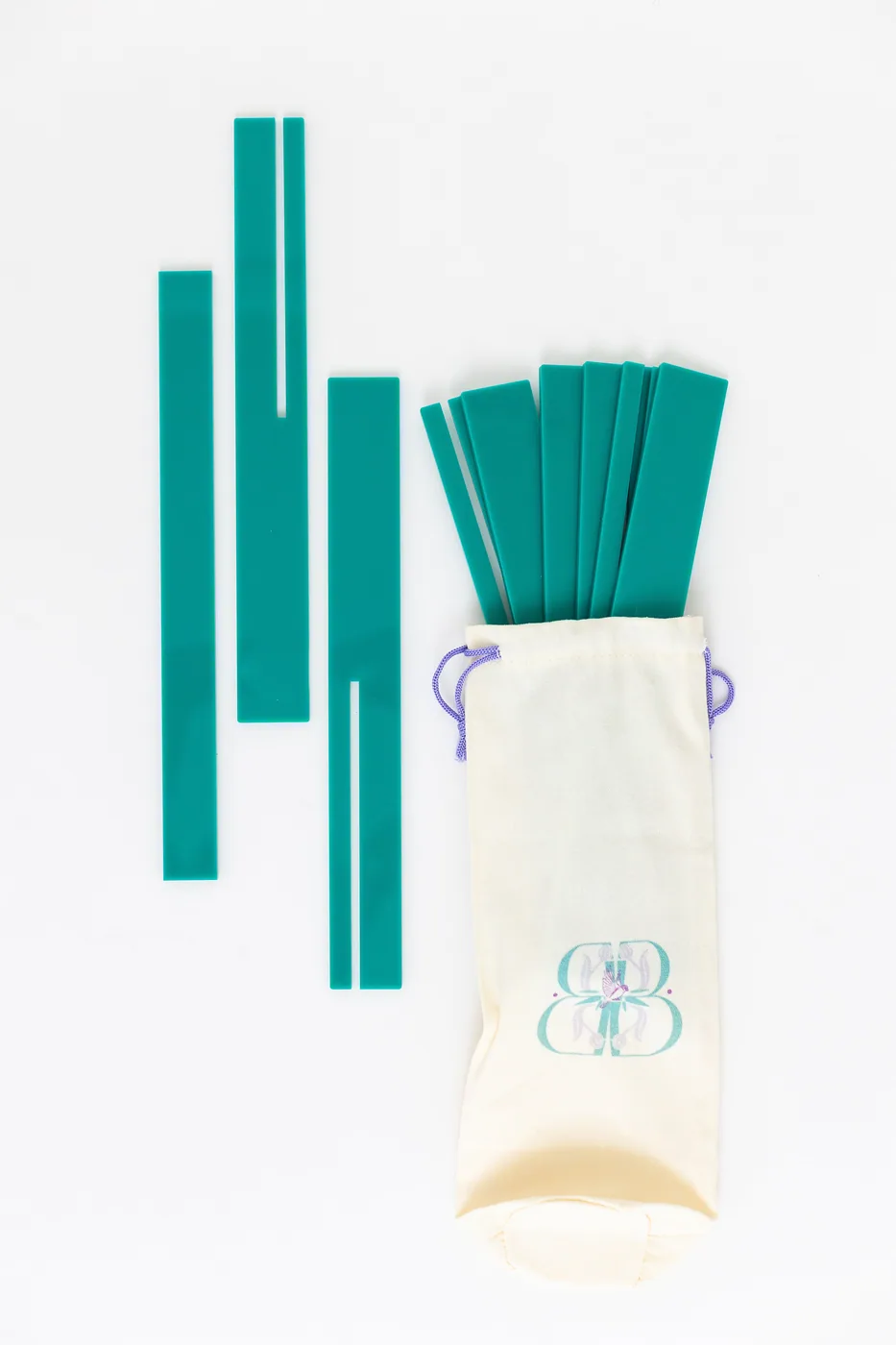 Travel Racks (set of 4 racks and one pusher) - Teal