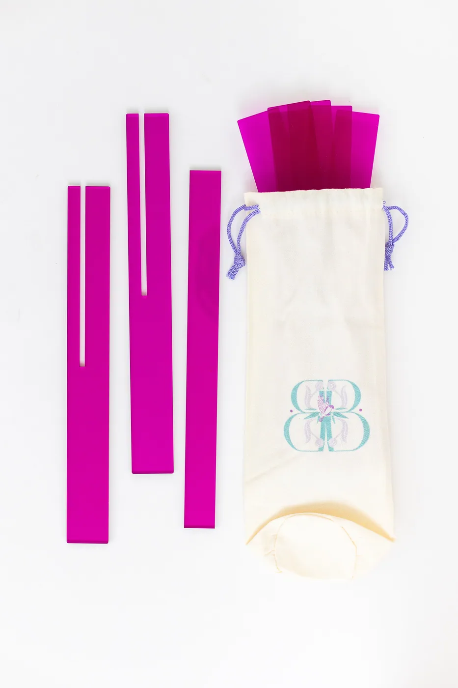 Travel Racks (set of 4 racks and one pusher) - Fuchsia