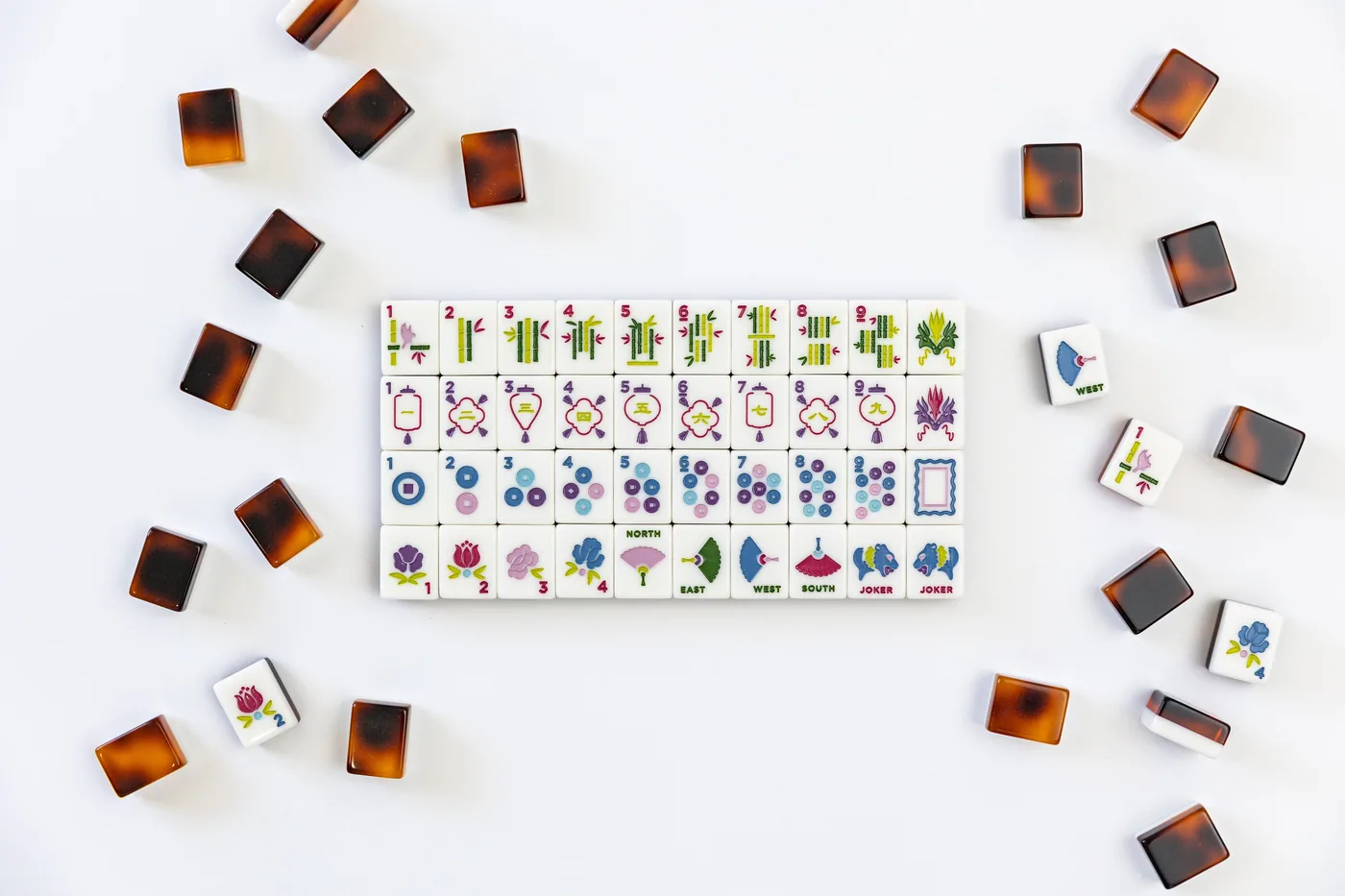 Classic Tortoise Shell Travel Tile Set
