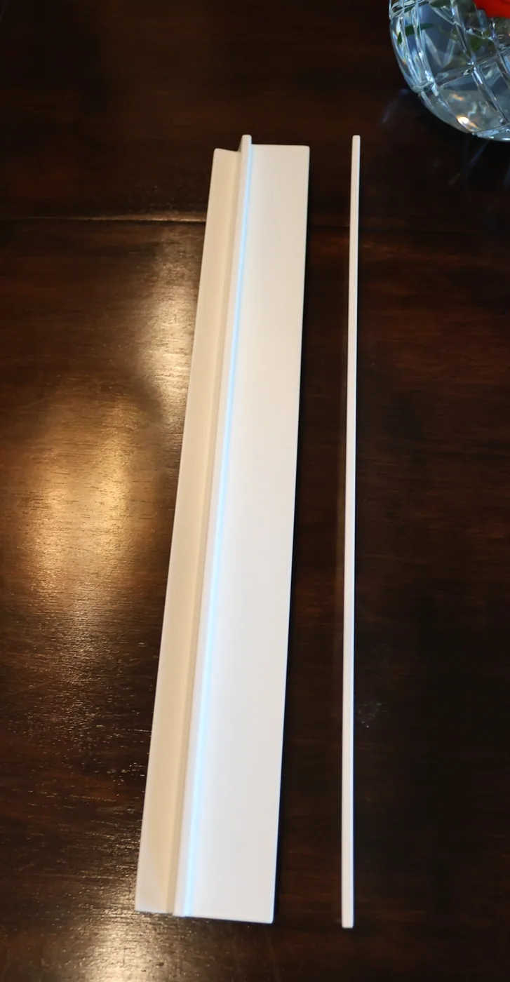 White Wood Rack with Magnetic Pusher