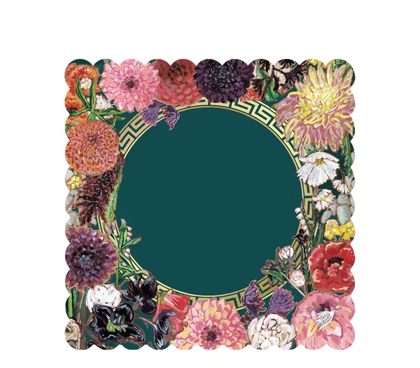 Majestic Blooms Mahjong Mat