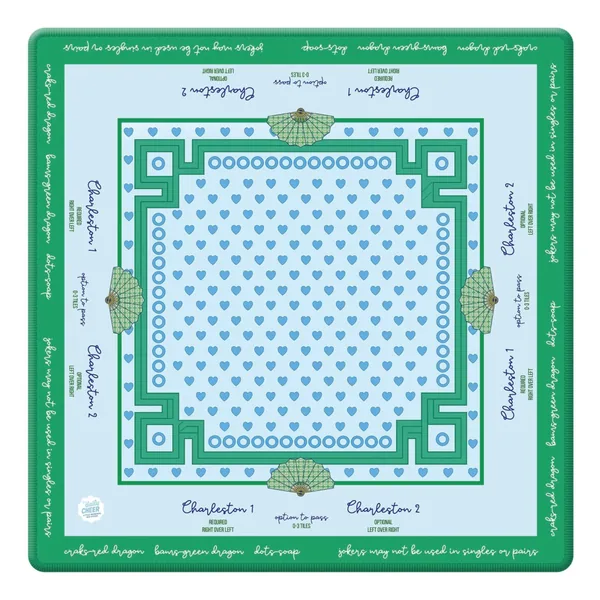 The Stitched Hearts Mahjong Mat