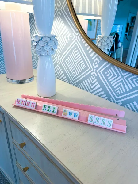 Blush Scallop Rack & Pusher Set (Set of 4)