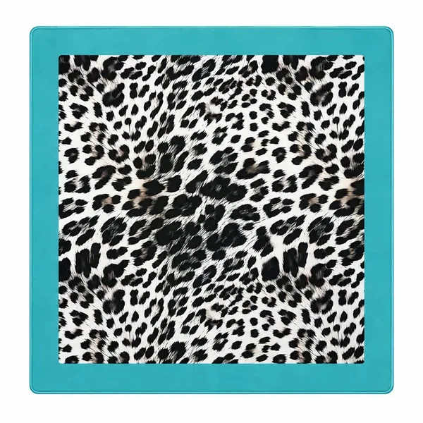 Teal Rivera Leopard 33" Mahjong Mat