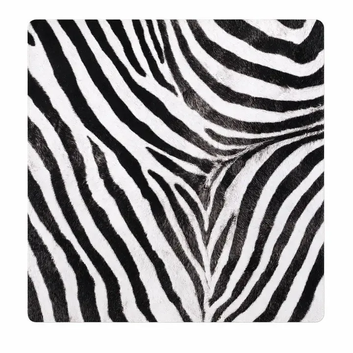 Zebra Noir Safari Club Collection 33" Mahjong Mat