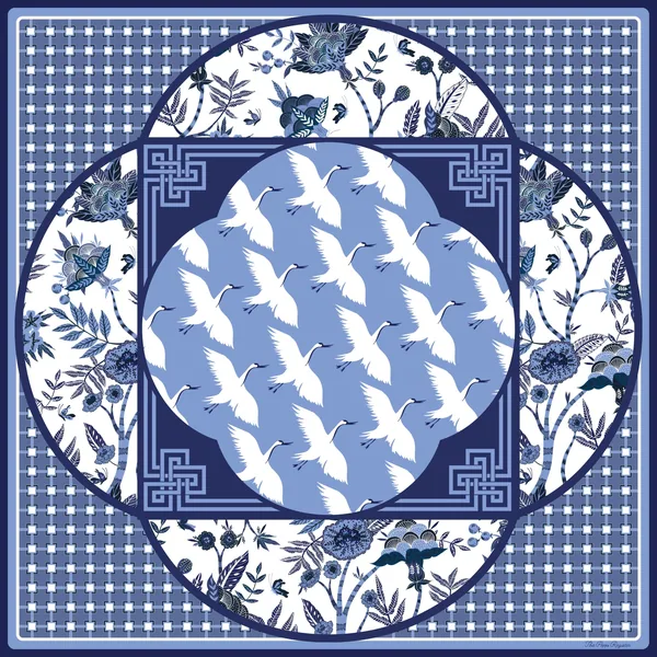 Moonlit Crane Premium Mahjong Mat – 33"