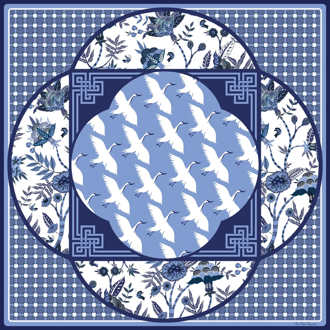 Moonlit Crane Premium Mahjong Mat – 33"
