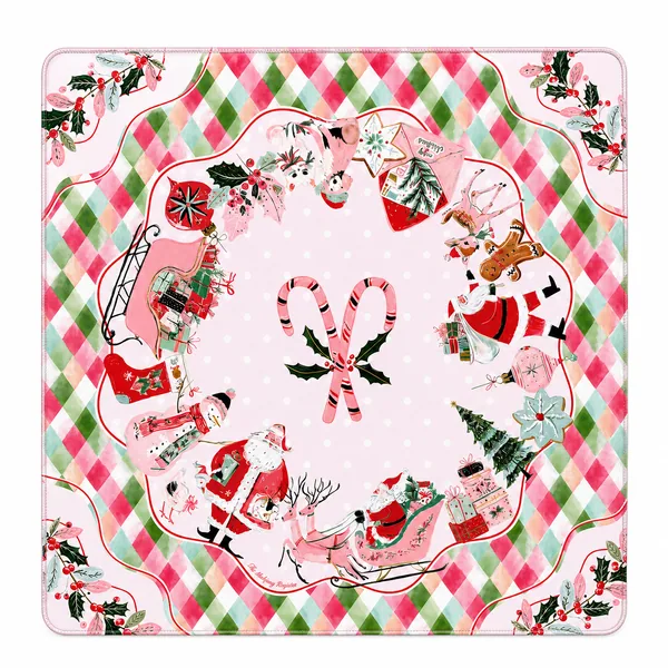 Holly Jolly Christmas Mahjong Mat – 33"