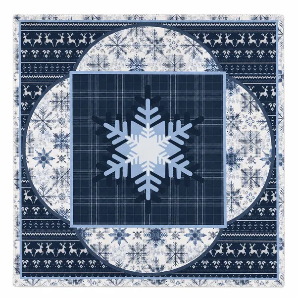 Snowflake Lodge Premium Mahjong Mat – 33"