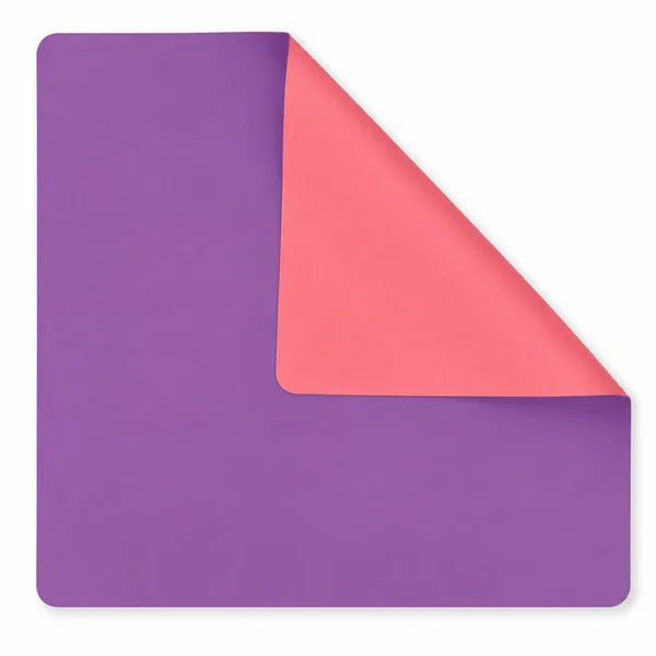 Purple & Coral Pink Double-Sided Leatherette Mahjong Mat – 33"