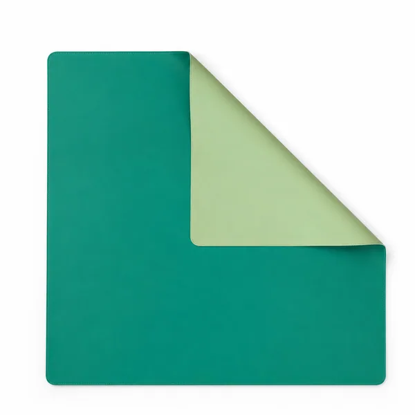 Emerald Teal & Celedon Green Double-Sided Leatherette Mahjong Mat – 33"