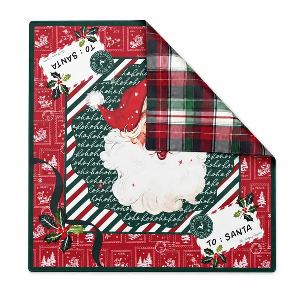 Letters to Santa Double-Sided Leatherette Mahjong Mat – 31.5"