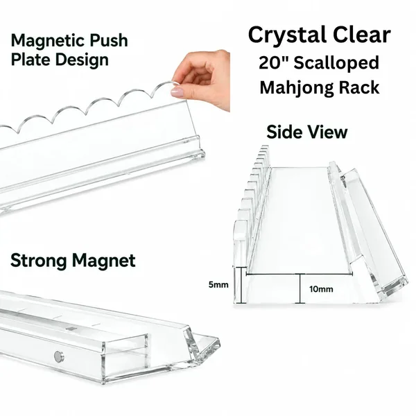 Signature Collection Acrylic Mahjong Racks – Crystal Clear