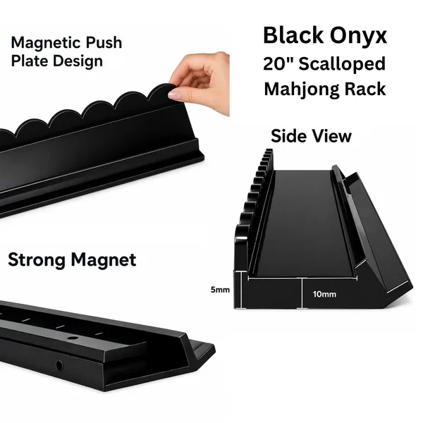 Signature Collection Acrylic Mahjong Racks – Black Onyx
