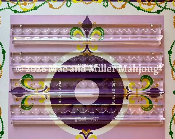 Crystal Clear Scalloped Mahjong Racks + Velvet Rack Bag
