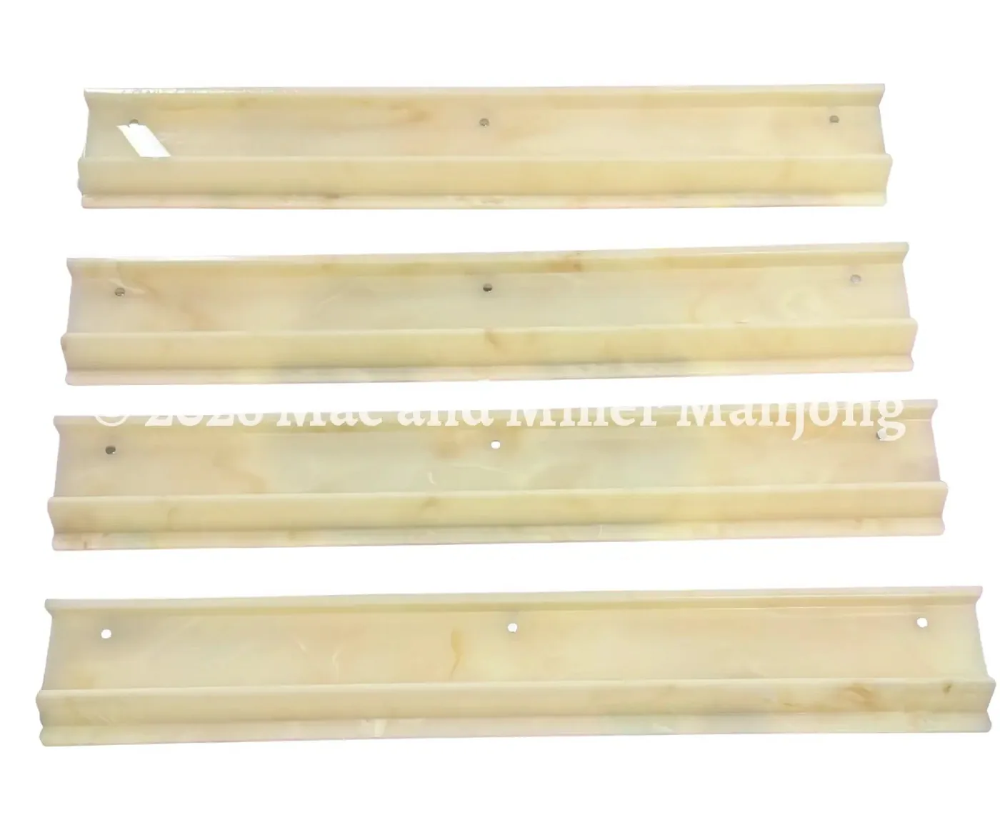 Heirloom Ivory Classic Straight Mahjong Racks + Velvet Rack Bag