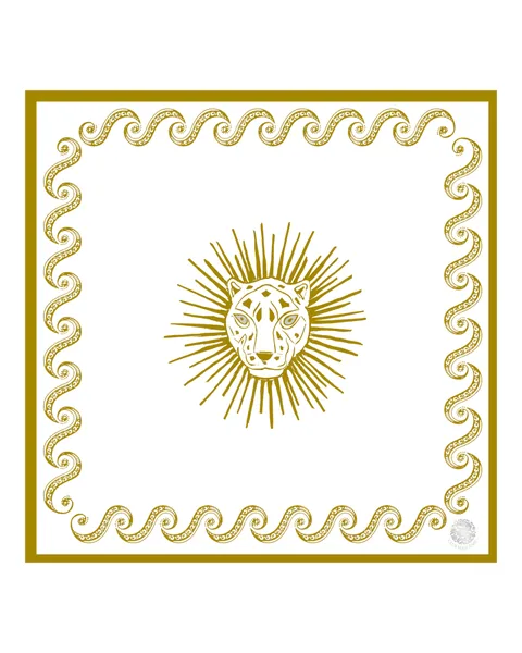 Siren Sun Goddess Leatherette Mat - Gilt September Estimated Availability ©2023 Club Mah Jenn (Copy)