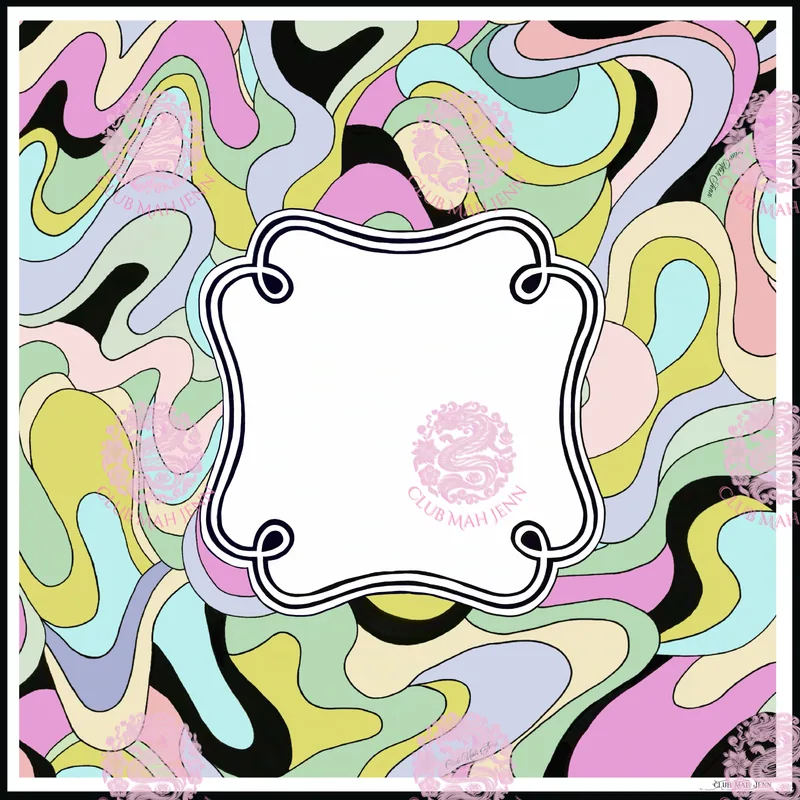 Miss Poochie Multi- Color Leatherette Mat September Estimated Availability ©2023 Club Mah Jenn