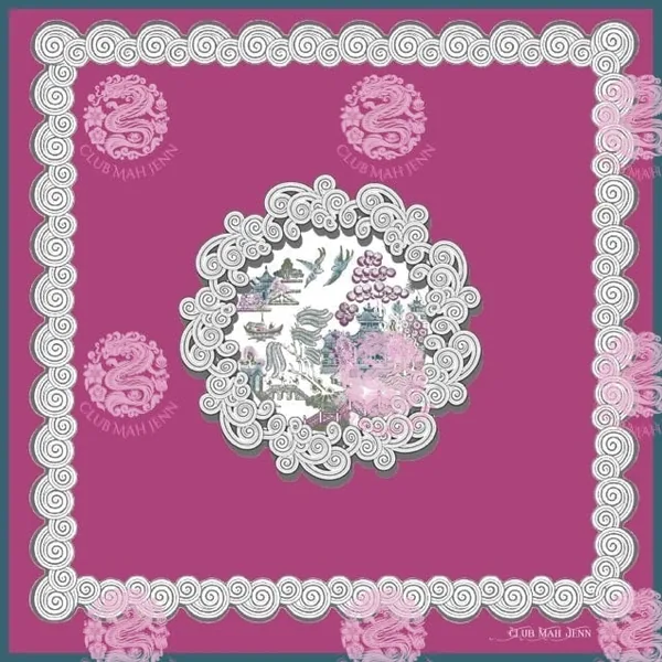 D'or Chinoise Leatherette Mat -Magenta. September Estimated Ship Date