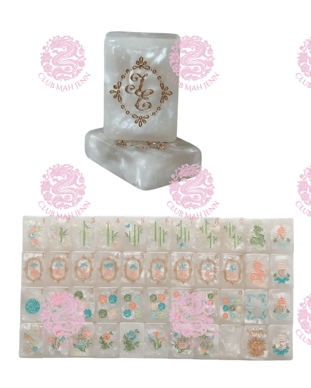 CUSTOM 2nd Edition Luxury Set - Ivory Pearl PRE-ORDER - 6 MONTH ESTIMATED PRODUCTION TIME ©2023 Club Mah Jenn