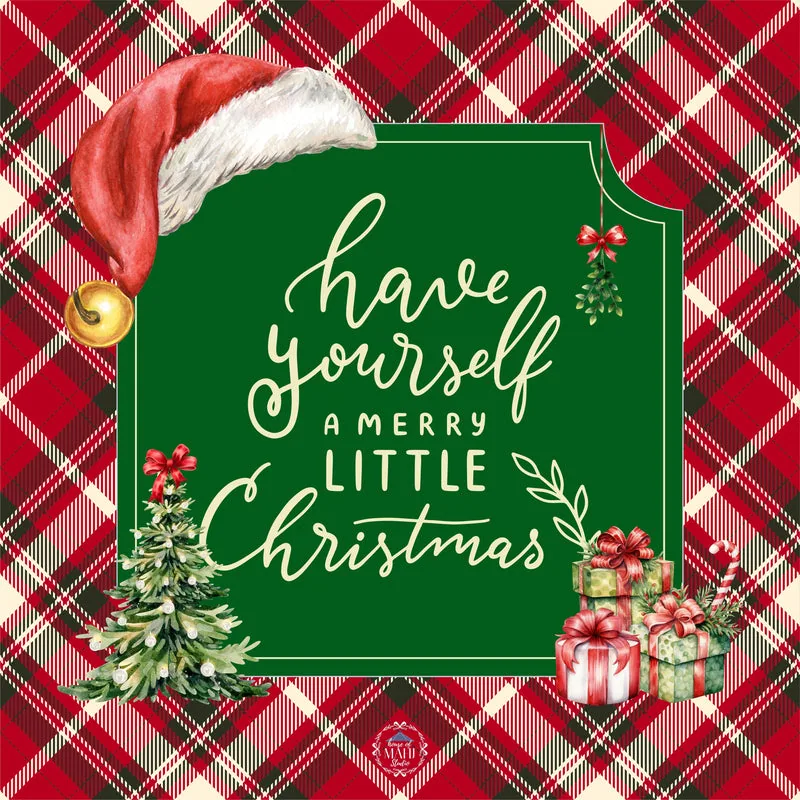 Merry Little Christmas Mahjong Mat 33" x 33" (ships rolled)