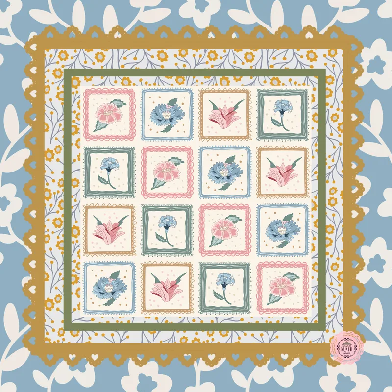 Cozy Quilt Mahjong Mat 33" x 33" (Ship Rolled Up)