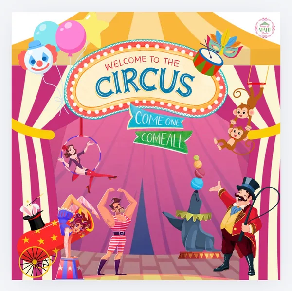 Circus Mahjong Mat 33" x 33"