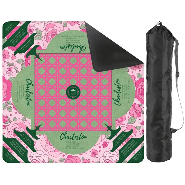 Preppy Pagoda Mahjong Mat 33" x 33" (Ship Rolled up)