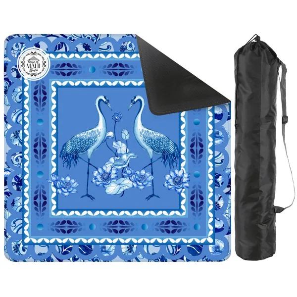 Monday Blues Mahjong Mat 33" x 33" (Ship Rolled up)
