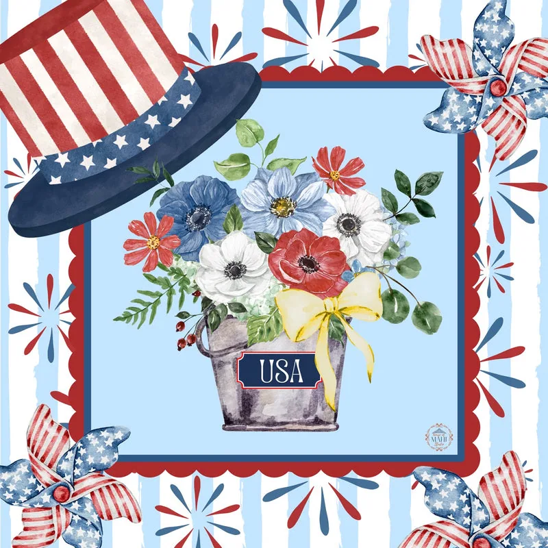 Good Ol' USA Mahjong Mat 33" x 33" (Ship Rolled up)