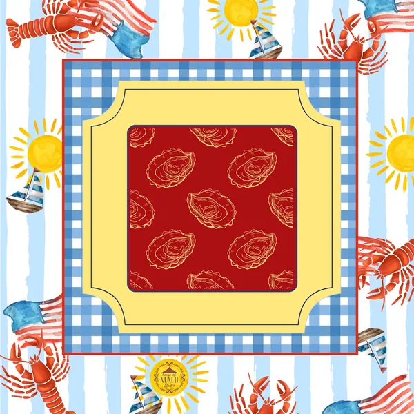Let the Lobsters Boil Mahjong Mat 33" x 33" (Ship Rolled up)