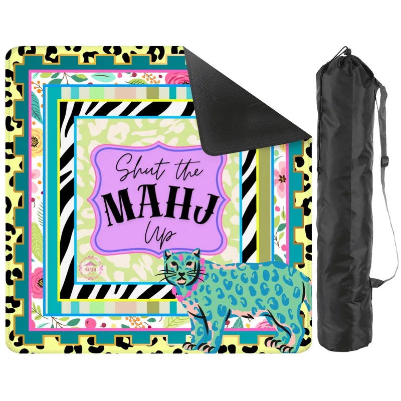 Shut the Mahj Up Mahjong Mat 33" x 33" (Ship Rolled up)