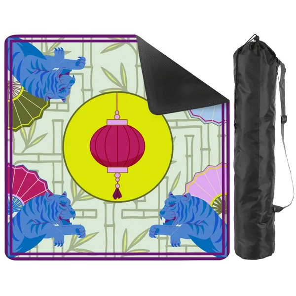 East to West Travel Mahjong Mat 20.9"x20.9" (Ship Rolled up)