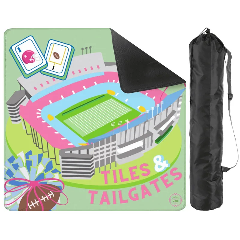 Tiles and Tailgates Travel Mahjong Mat 20.9"x20.9" (Ship Rolled up)