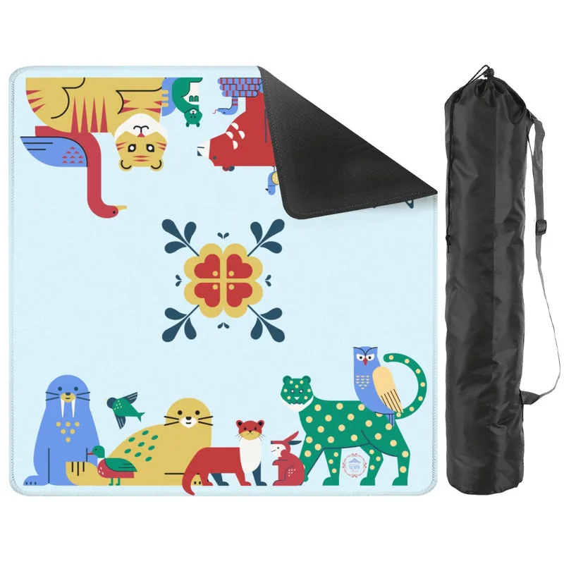 Mahj Zoo Travel Mahjong Mat 20.9"x20.9" (Ship Rolled up)