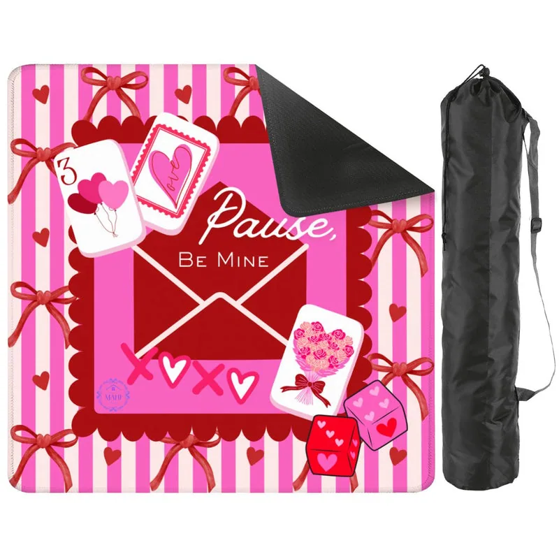 Pause, Be Mine Valentine Mat 33" x 33" (Ship Rolled up)