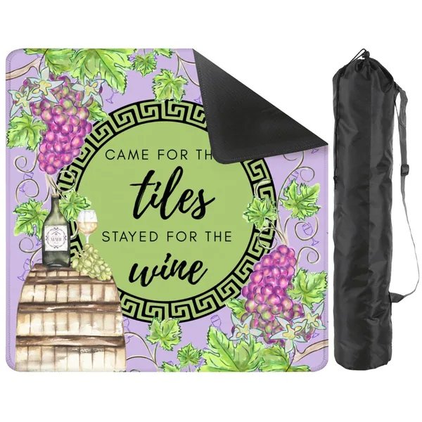 Stayed for the Wine Mahjong Mat 33" x 33" (Ship Rolled up)