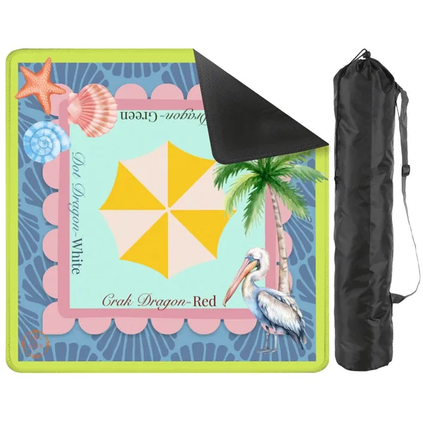 Along the Coast Mahjong Mat 33" x 33" (Ship Rolled up)