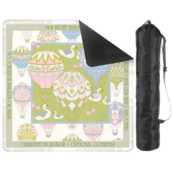 Whimsical Ride Mahjong Mat 33" x 33" (Ship Rolled up)