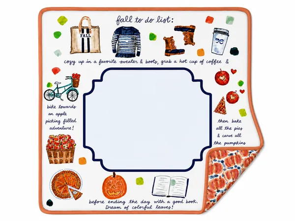 Happy Fall Double-Sided Mahjong Mat (Preorder)